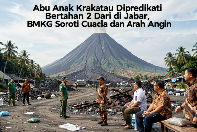 Abu Anak Krakatau Diprediksi Bertahan 2 Hari di Jabar, BMKG Soroti Cuaca dan Arah Angin