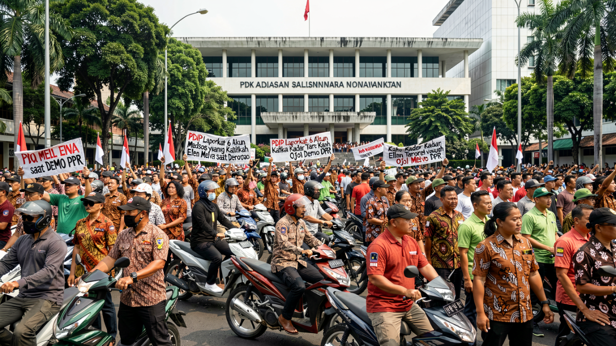 PDIP Laporkan 6 Akun Medsos yang Kaitkan Kader Ellen Taroreh dengan Ojol Melva saat Demo DPR