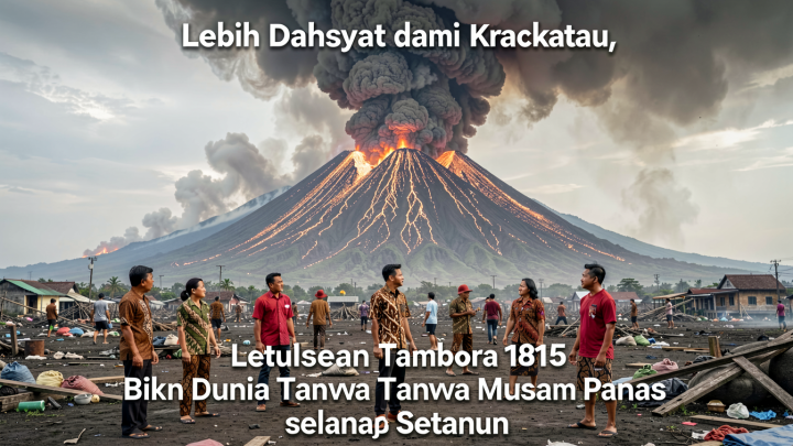 Lebih Dahsyat dari Krakatau, Letusan Tambora 1815 Bikin Dunia Tanpa Musim Panas selama Setahun