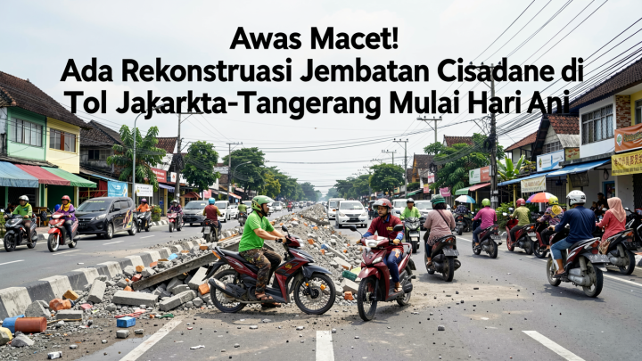 Awas Macet! Ada Rekonstruksi Jembatan Cisadane di Tol Jakarta-Tangerang Mulai Hari Ini
